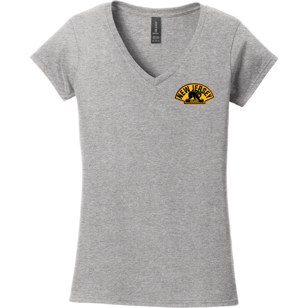 NJ Bears Softstyle Ladies Fit V-Neck T-Shirt