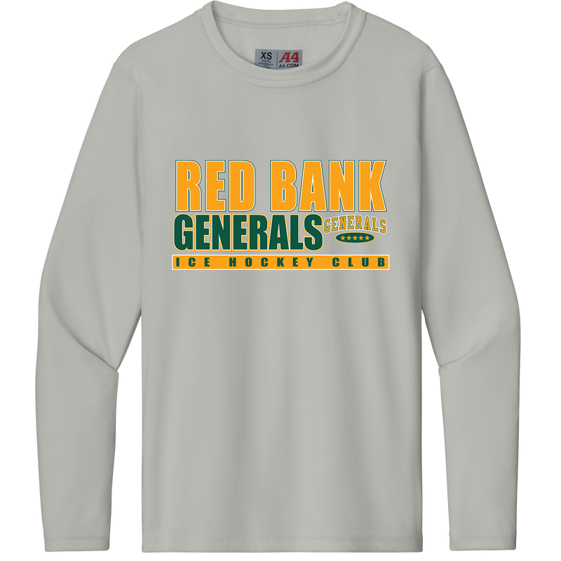 Red Bank Generals Youth Cooling Performance Long Sleeve Tee