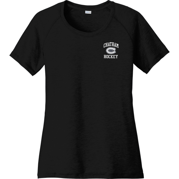 Chatham Hockey Ladies PosiCharge Tri-Blend Wicking Scoop Neck Raglan Tee