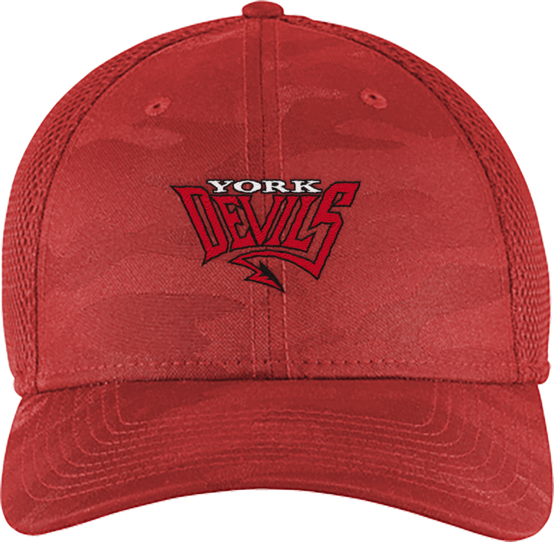 York Devils New Era Tonal Camo Stretch Tech Mesh Cap