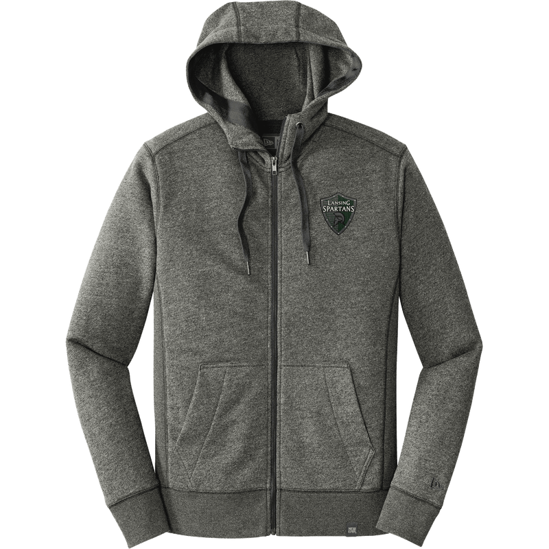 Lansing Spartans New Era French Terry Full-Zip Hoodie