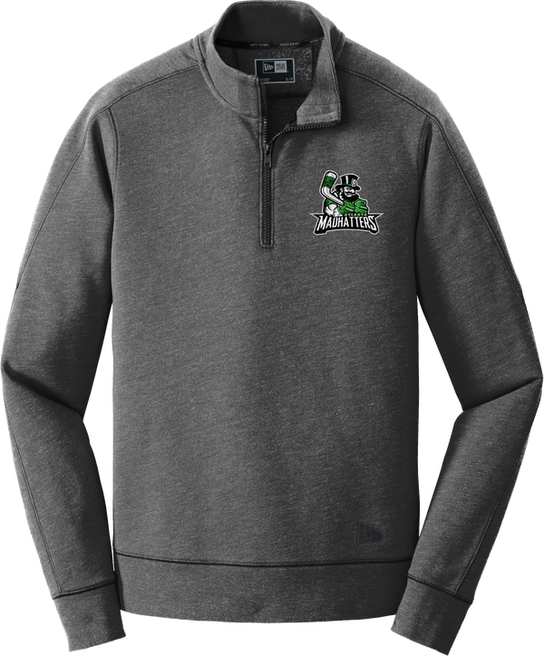 Atlanta Madhatters New Era Tri-Blend Fleece 1/4-Zip Pullover