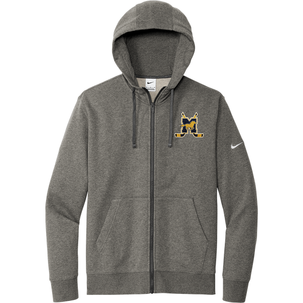 Marlboro Hockey Nike Club Fleece Sleeve Swoosh Full-Zip Hoodie