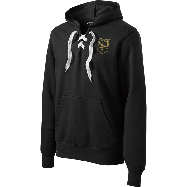 NJ Raiders Lace Up Pullover Hooded Sweatshirt